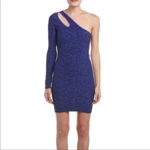 BCBGeneration Periblue One Shoulder Cutout Bodycon Mini Dress XS/S